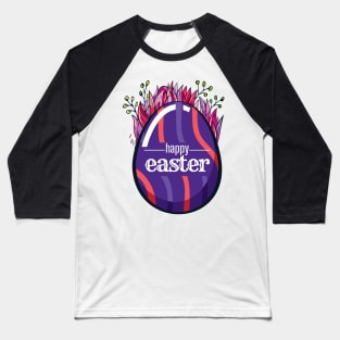 Happy Easter day. A Purple Easter Egg Baseball T-Shirt